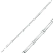 Gümüş İki Sıra Erkek Bileklik - 1