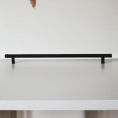 Çubuk 10 Adet Siyah Metal Kulp (224 mm-22.4 cm) Mobilya Mutfak Çekmece Dolabı Kulpu Kulbu Kulpları - 3