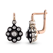 Harem Altın 0.24 Ct Elmas Zümrüt Küpe EK15 - 1