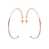 Büyük Boy Halka Gümüş Küpe GMS547 - 1