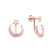 Ay Yıldız Gümüş Küpe GMS540 - 1