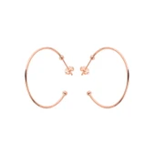 Orta Boy Yarım Halka Gümüş Küpe  GMS628 - 1