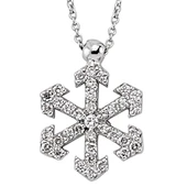 18 Ayar Altın Pırlanta Kar Tanesi Kolye K48560 - 1