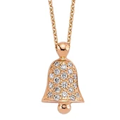 18 Ayar Altın Pırlanta Çan Kolye K47221-3 - 1