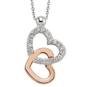 18 Ayar Altın Pırlanta Kalp Kolye K48557-3 - 1