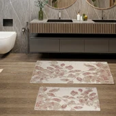 Schafer Home Messi 2 li Pamuk Floş Banyo Paspası-Pudra - 1