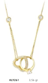 14 Ayar Altın Yüzük Kalp Kolye KLY261 - 1
