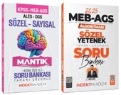 İndeks Akademi 2025 MEB-AGS Algoritması Sözel + Sayısal Mantık Soru Bankası 2 li Set - Berk Ekici İndeks Akademi Yayıncılık - 1