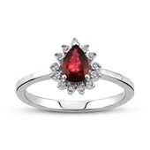 0.52 Ct Pırlanta Yakut Yüzük RTY30 - 1