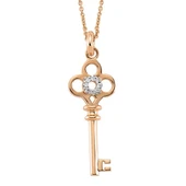 18 Ayar Altın Pırlanta Anahatar Kolye RMK1001 - 1