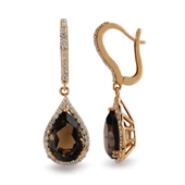 4.34 Ct Pırlantalı Renkli Taşlı Küpe RTK40 - 1