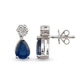 1.66 Ct Pırlantalı Safir Küpe RTK37 - 1