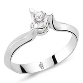 Harem Altın 14 Ayar Altın 0.25 Ct Pırlanta Tektaş Yüzük RM-10046 - 1