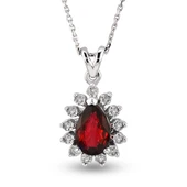 0.52 Ct Pırlanta Yakut Kolye RTKL35 - 1