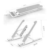 Woody Sofia® Ayarlanabilir Plastik Dizüstü Destek Tabanı Katlanabilir Taşınabilir Laptop Sehpası Yükselti - 7