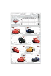 Keskin Color Okul Etiketi Ders Programlı Cars 3 Yaprak Arabalar Okul Etiketi - 1