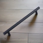 Çubuk Mat Siyah Metal Kulp 384 mm 38.4 cm Mobilya Mutfak Çekmece Dolap Dolabı Kulpu Kulbu Kulplar thumbnail 7