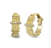 14 Ayar Altın Çizgi Küpe KP027 - 1