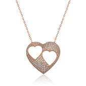 Gümüş Kalpli Bayan Kolye - 1