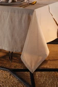 Fecra Dora Keten Düz Masa örtüsü 80X80 cm - 2