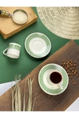 Porser Alya Koyu Yeşil Kahve Fincan Takımı 80cc 2 Kişilik 4 Parça - 4