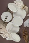 Porser Altın Yaldız 18 Parça 6 Kişilik Porselen Yemek Takımı - 3