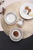 Porser Palm Siyah Kahve Fincan Takımı 2 Kişilik 4 Parça - 1