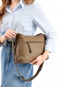 571 collections Suni Deri Omuz Çantası Vizon (Model: 571-13-10K) - 3