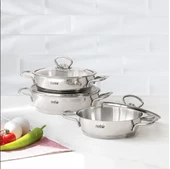 Nehir Silver 6 Parça Paslanmaz Çelik Sahan Seti (16-18-20 CM) thumbnail 1