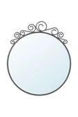 Ekne Yuvarlak Ferforje Ayna 50x60 cm Siyah thumbnail 1