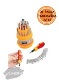 Wuvera 31 Parça Mini Tornavida Seti – Profesyonel ve Pratik Tamirat Çözümü - 1