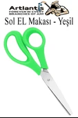Sol El Makası 1 Adet Solak Okul Makası Plastik Saplı Solel İçin Makas Okul Öğrenci Makası Küt Uçlu Paslanmaz Çelik - 3