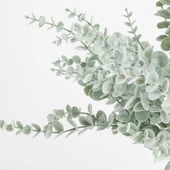 Nettenevime 3lü Set Yapay Çiçek Pastel Karlı Okaliptus 48cm 5Dallı Uzun Dal Eucalyptus thumbnail 4