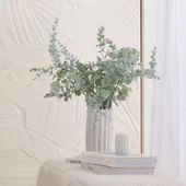 Nettenevime 3lü Set Yapay Çiçek Pastel Karlı Okaliptus 48cm 5Dallı Uzun Dal Eucalyptus thumbnail 3