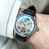 LONGITUDE SHADOW DUAL TIME ES-8063-01 Otomatik Erkek Kol Saati - 4