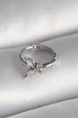316L Çelik Gümüş Renk Zirkon Taşlı  Model Tragus Piercing - TJ-PR1327 - 1