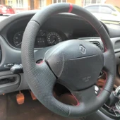 Renault Megane 1 Uyumlu Araca Özel DİKMELİ Direksiyon Kılıfı (Nokta Düz YÜZÜKLÜ) thumbnail 2