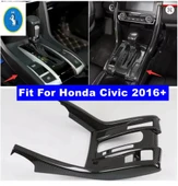 Honda Civic FC5 FK7 2016 - 2021 için karbon Fiber Vites Çerçevesi  sağ ve sol direkler TEK PARÇA - 1