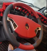 Renault 2018 Kamyon Direksiyon Kılıfı (Kırmızı Siyah) thumbnail 3