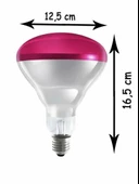 (5 Adet) 150W Kızılötesi (infrared) Isıtıcılı Fizik Tedavi Lambası (Kırmızı Işık) E27 (Kalın Duy) - 3
