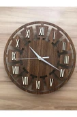 AHŞAP DEKORATİF DUVAR SAATİ 33 cm (3mm mdf-Quartz saat) - 2
