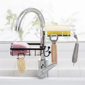 Paslanmaz Çelik Mutfak Banyo Musluğuna Sabitlenebilir Sabunluk - 1
