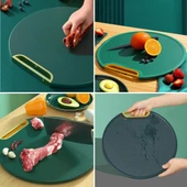 Mutfak Sebze,Meyve,Et,Balık,Ekmek Doğrama Kesme Tahtası Standlı Kesim Panosu thumbnail 2