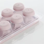 12li Kapaklı Yapışmaz Silikon Tabanlı Plastik Küp Buz Kalıbı - 2