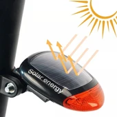 LED Güneş Enerjisi ile Şarj Edilebilir Bisiklet Kuyruk Lambası Solar Bisiklet Lambası - 4