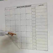 Aylık Planlayıcı Manyetik Duvar Stickerı Takvim Plan Çizelgesi - 4