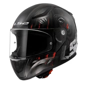 LS2 RAPID 2 CLAWN MAT SİYAH-GRİ-KIRMIZI KASK - 1