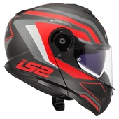 LS2 STROBE 2 PHANTOM MAT TITANIUM-GRİ-KIRMIZI KASK thumbnail 6