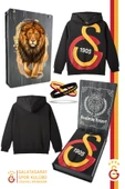 Galatasaray Orijinal Lisanslı Büyük Logo Çocuk Sweat + Bileklik Set Hediyelik Ahşap Kutulu - 1