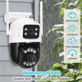Ozmik CMR62 8MP 4K PTZ Wifi kamera 8X Zoom 12MP çift ekran  otomatik izleme CCTV gözetim kamera - 8